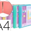 Classeur 4 anneaux exacompta kreacover polypropylene a4 4/30mm assortiment pastel