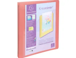 Classeur 4 anneaux exacompta kreacover polypropylene a4 4/30mm assortiment pastel