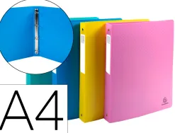 Classeur 4 anneaux exacompta forever young polypropylene a4 4/30mm assortiment