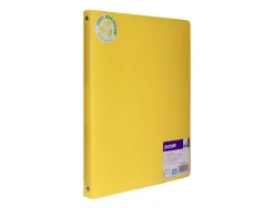 Classeur 4 anneaux polypro recycle office plast dos 20mm coloris jaune