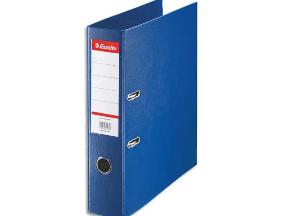 Classeur à levier esselte standard polypropylène format a4 dos 7,5 cm bleu foncé