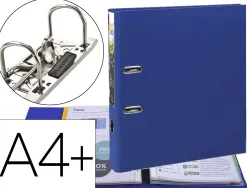 Classeur à levier exacompta prem'touch a4+ polypropylène dos 50mm coloris bleu foncé