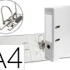 Classeur à levier exacompta a4 polypropylène dos 80mm coloris blanc