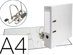 Classeur à levier exacompta a4 polypropylène dos 80mm coloris blanc