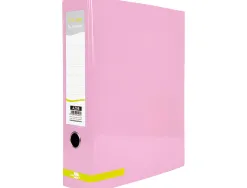 Classeur a levier liderpapel a4 color system dos de 80 mm coloris rose