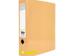 Classeur a levier liderpapel a4 color system dos de 80 mm coloris peche