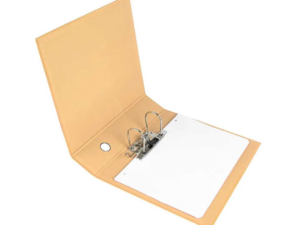 Classeur a levier liderpapel a4 color system dos de 80 mm coloris peche