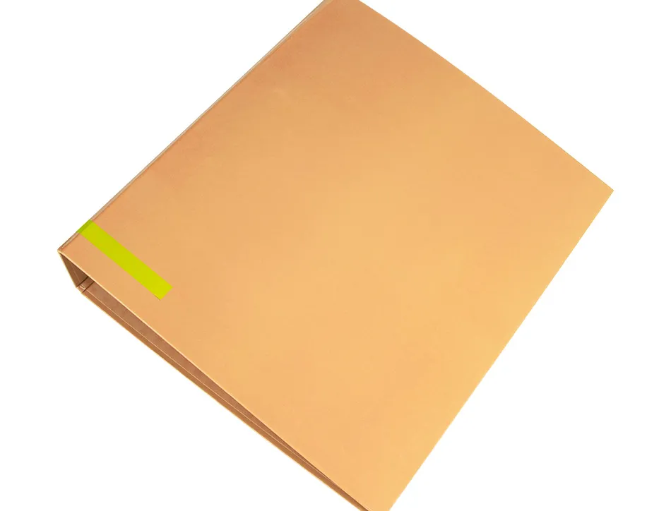 Classeur a levier liderpapel a4 color system dos de 80 mm coloris peche