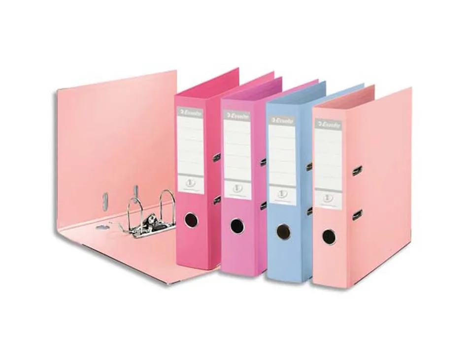 Classeur a levier n 1 power esselte polypro dos 75 mm assortis solea