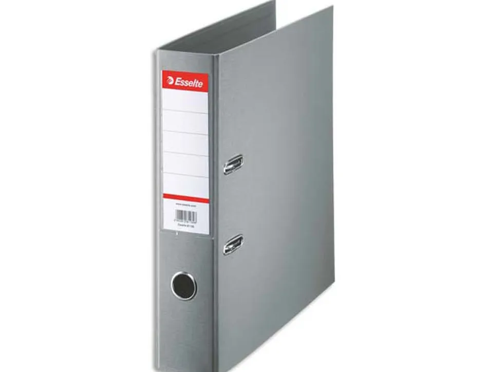 Classeur a levier standard esselte format a4 7,5 cm polypropylene coloris gris