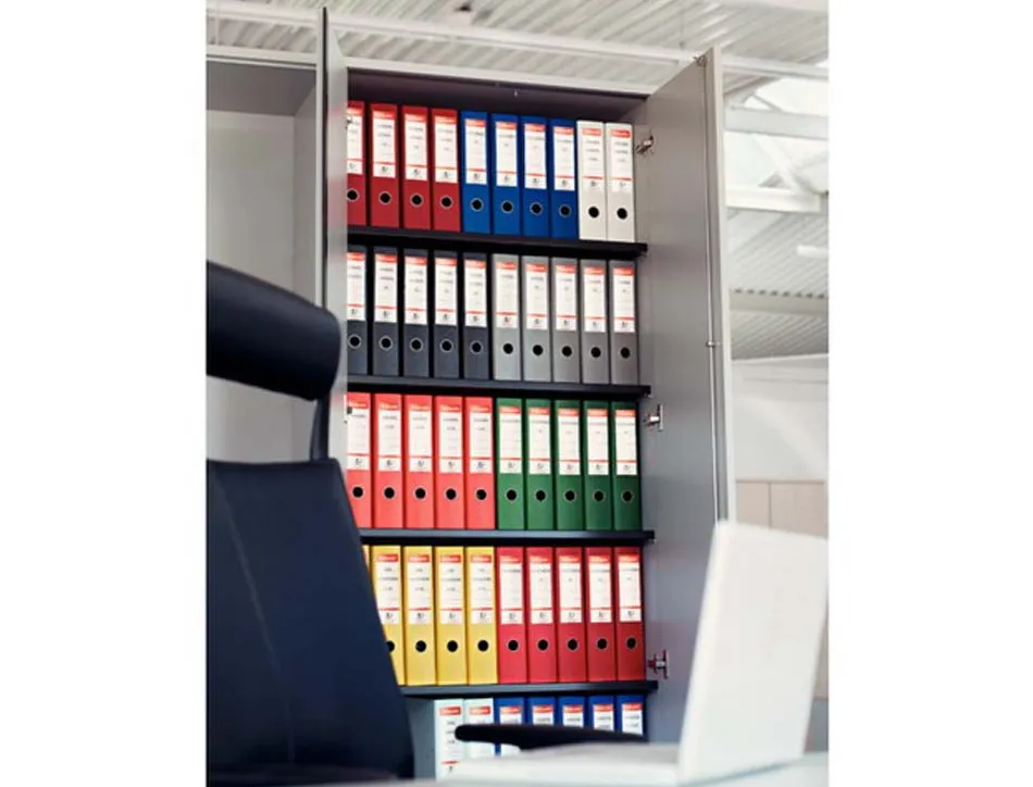 Classeur a levier standard esselte format a4 7,5 cm polypropylene coloris gris
