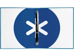 Classeur antartik 4 anneaux end 40mm a4+ carton remborde coloris bleu marine