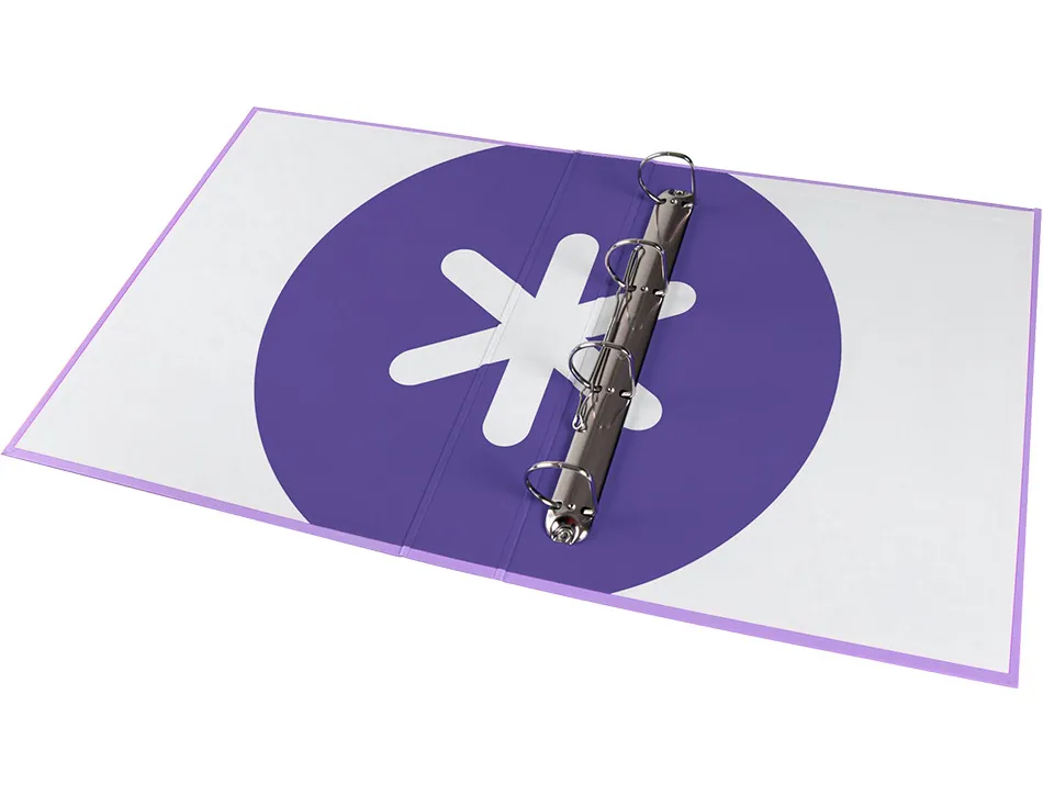 Classeur antartik 4 anneaux end 40mm a4+ carton remborde coloris lavande