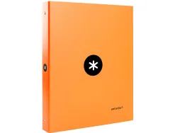 Classeur antartik 4 anneaux ronds 25mm a4 carton remborde coloris orange
