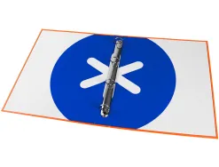 Classeur antartik 4 anneaux ronds 25mm a4 carton remborde coloris orange