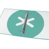 Classeur antartik 4 anneaux ronds 25mm a4 carton rembordé coloris menthe
