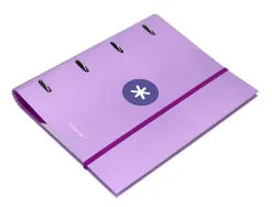 Classeur antartik 4 anneaux ronds 40mm a4 carton rembordé feuillets mobiles q5x5 colorislavande