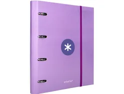 Classeur antartik 4 anneaux ronds 40mm a4 carton rembordé feuillets mobiles q5x5 colorislavande
