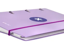 Classeur antartik 4 anneaux ronds 40mm a4 carton rembordé feuillets mobiles q5x5 colorislavande