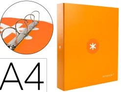 Classeur antartik 4 anneaux end 40mm a4+ carton remborde coloris jaune moutarde