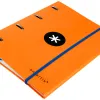 Classeur antartik 4 anneaux ronds 40mm a4 carton remborde feuillets mobiles quadrillage 5mm coloris orange