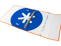 Classeur antartik 4 anneaux ronds 40mm a4 carton remborde feuillets mobiles quadrillage 5mm coloris orange
