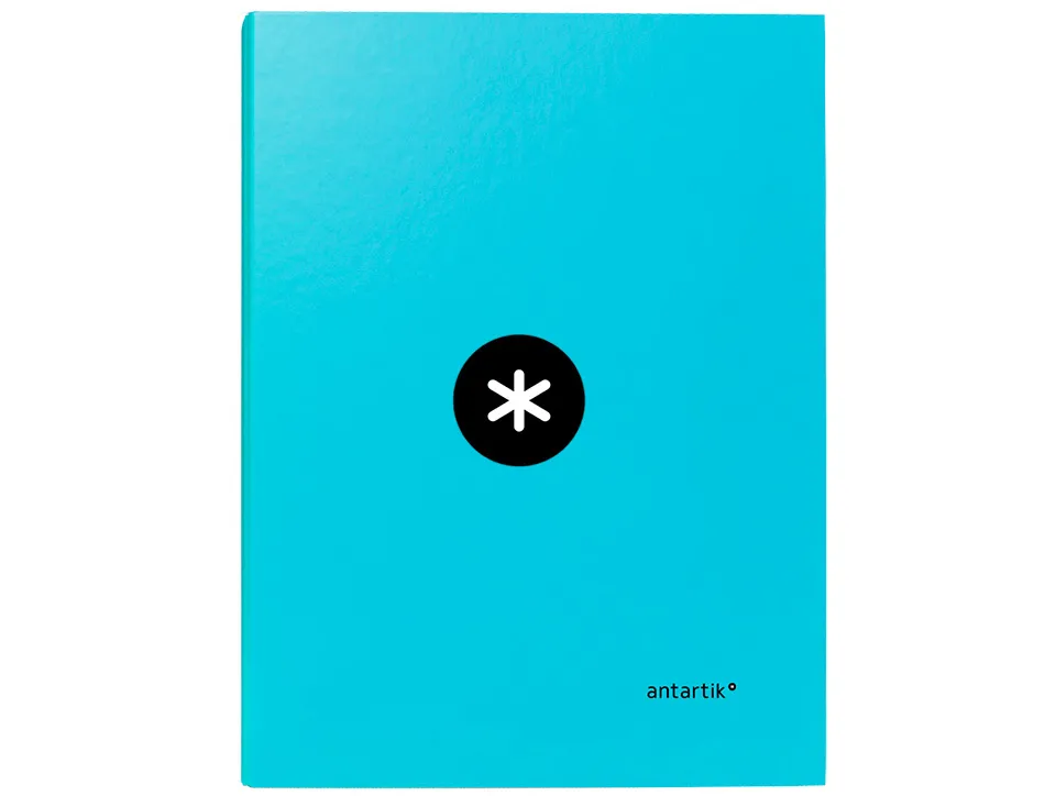 Classeur antartik 4 anneaux ronds 25mm a4 carton remborde coloris turquoise