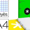 Classeur antartik 4 anneaux 25mm a4 carton remborde feuillets mobiles seyes coloris vert
