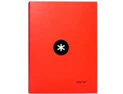 Classeur antartik 4 anneaux ronds 25mm a4 carton remborde coloris rouge