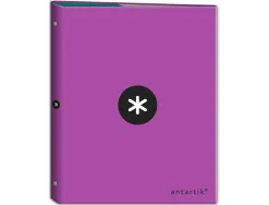 Classeur antartik 4 anneaux ronds 25mm a4 carton remborde coloris violet
