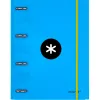 Classeur antartik 4 anneaux ronds 25mm a4 carton rembordé feuillets mobiles quadrillage 5mm coloris bleu