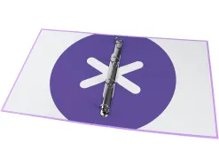 Classeur antartik 4 anneaux ronds 25mm a4 carton rembordé coloris lavande