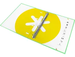 Classeur antartik 4 anneaux ronds 25mm a4 carton rembordé feuillets mobiles quadrillage 5mm coloris vert