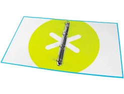Classeur antartik 4 anneaux ronds 25mm a4 carton remborde coloris bleu