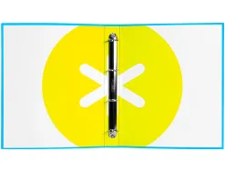 Classeur antartik 4 anneaux ronds 25mm a4 carton remborde coloris bleu