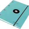 Classeur antartik 4 anneaux ronds 25mm a4 carton remborde feuillets mobiles q5x5 colorismenthe