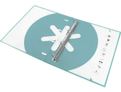 Classeur antartik 4 anneaux ronds 25mm a4 carton remborde feuillets mobiles q5x5 colorismenthe