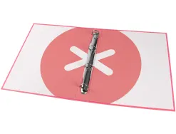 Classeur antartik 4 anneaux ronds 25mm a4 carton rembordé coloris corail