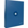 Classeur antartik 4 anneaux ronds 25mm a4 carton remborde coloris bleu marine