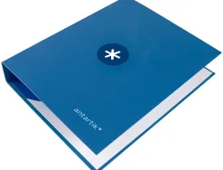 Classeur antartik 4 anneaux ronds 25mm a4 carton remborde coloris bleu marine