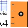 Classeur antartik 4 anneaux 25mm a4 carton remborde feuillets mobiles seyes coloris orange