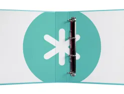 Classeur antartik 4 anneaux end 40mm a4+ carton remborde coloris menthe