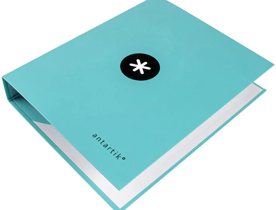 Classeur antartik 4 anneaux end 40mm a4+ carton remborde coloris menthe