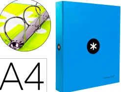 Classeur antartik 4 anneaux end 40mm a4+ carton rembordé coloris bleu