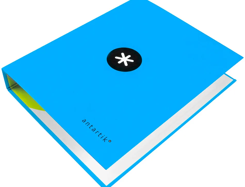Classeur antartik 4 anneaux end 40mm a4+ carton rembordé coloris bleu