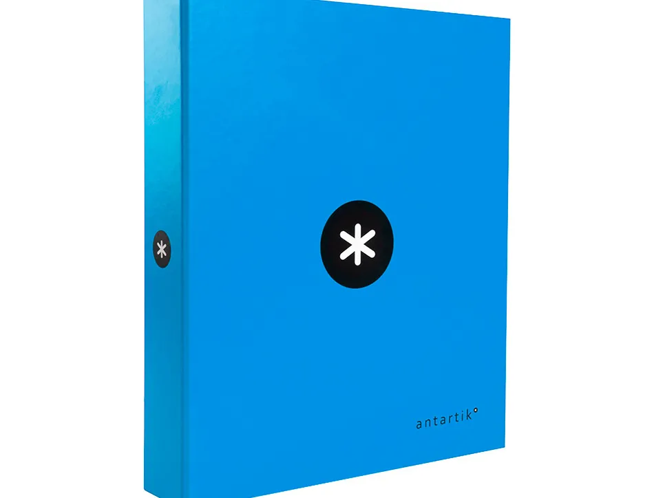 Classeur antartik 4 anneaux end 40mm a4+ carton rembordé coloris bleu