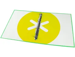 Classeur antartik 4 anneaux ronds 25mm a4 carton remborde coloris vert