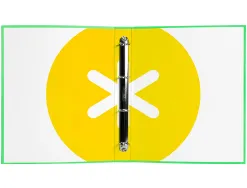 Classeur antartik 4 anneaux ronds 25mm a4 carton remborde coloris vert