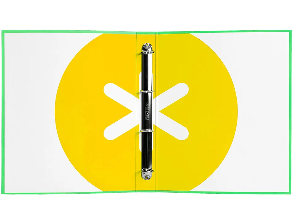 Classeur antartik 4 anneaux ronds 25mm a4 carton remborde coloris vert
