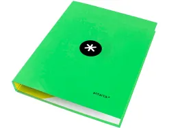 Classeur antartik 4 anneaux ronds 25mm a4 carton remborde coloris vert